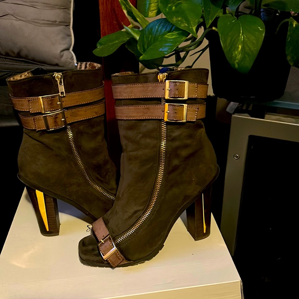 Booties, open toed